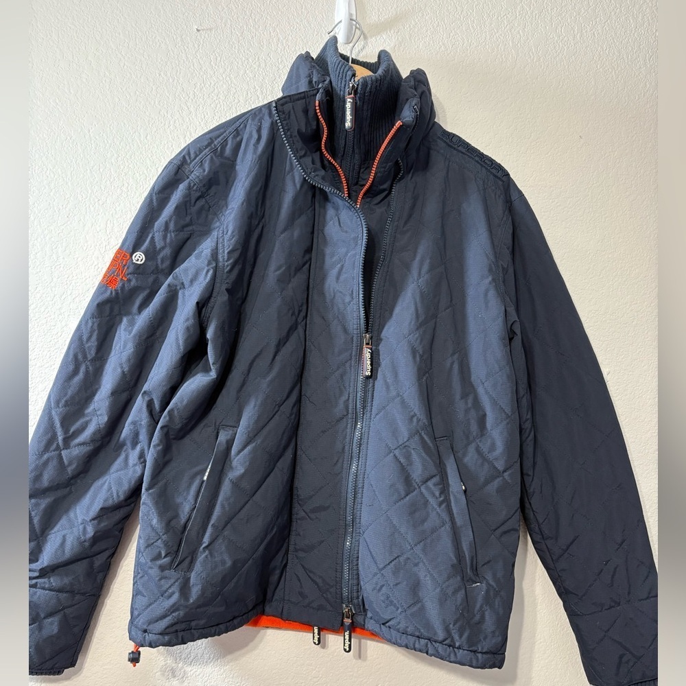 Men’s‎ Superdry Original Windcheater Japan Coat/Jacket, Navy blue Orange details